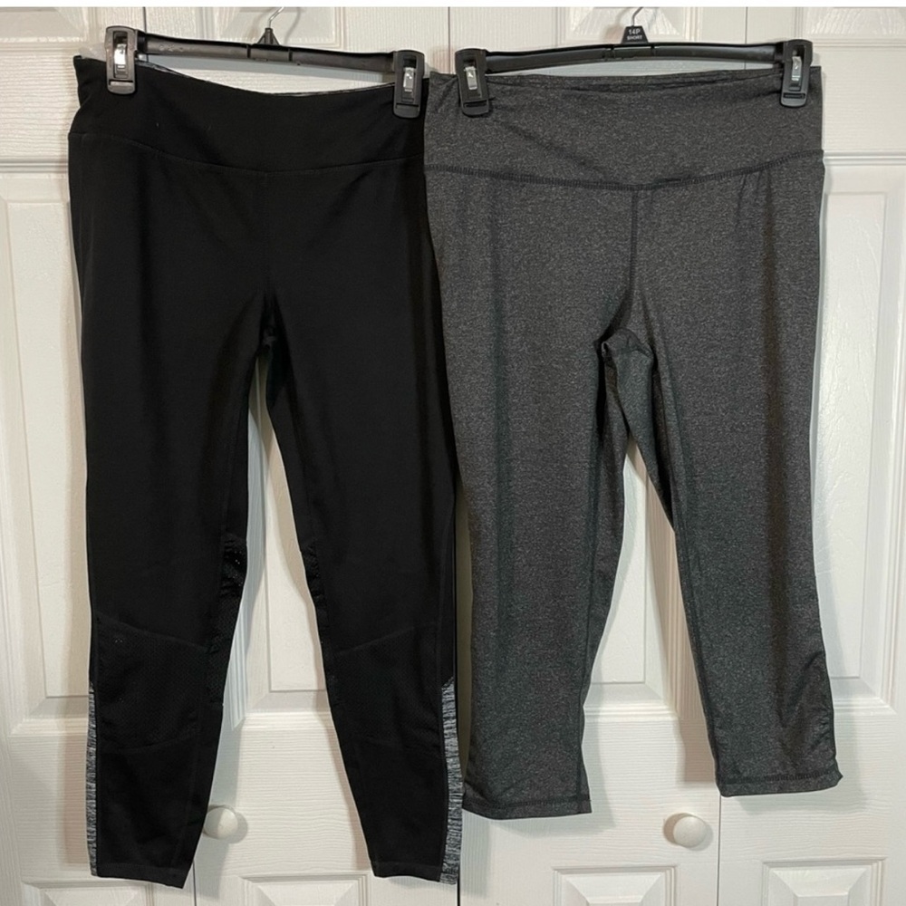 Tangerine Black and Gray Leggings Duo